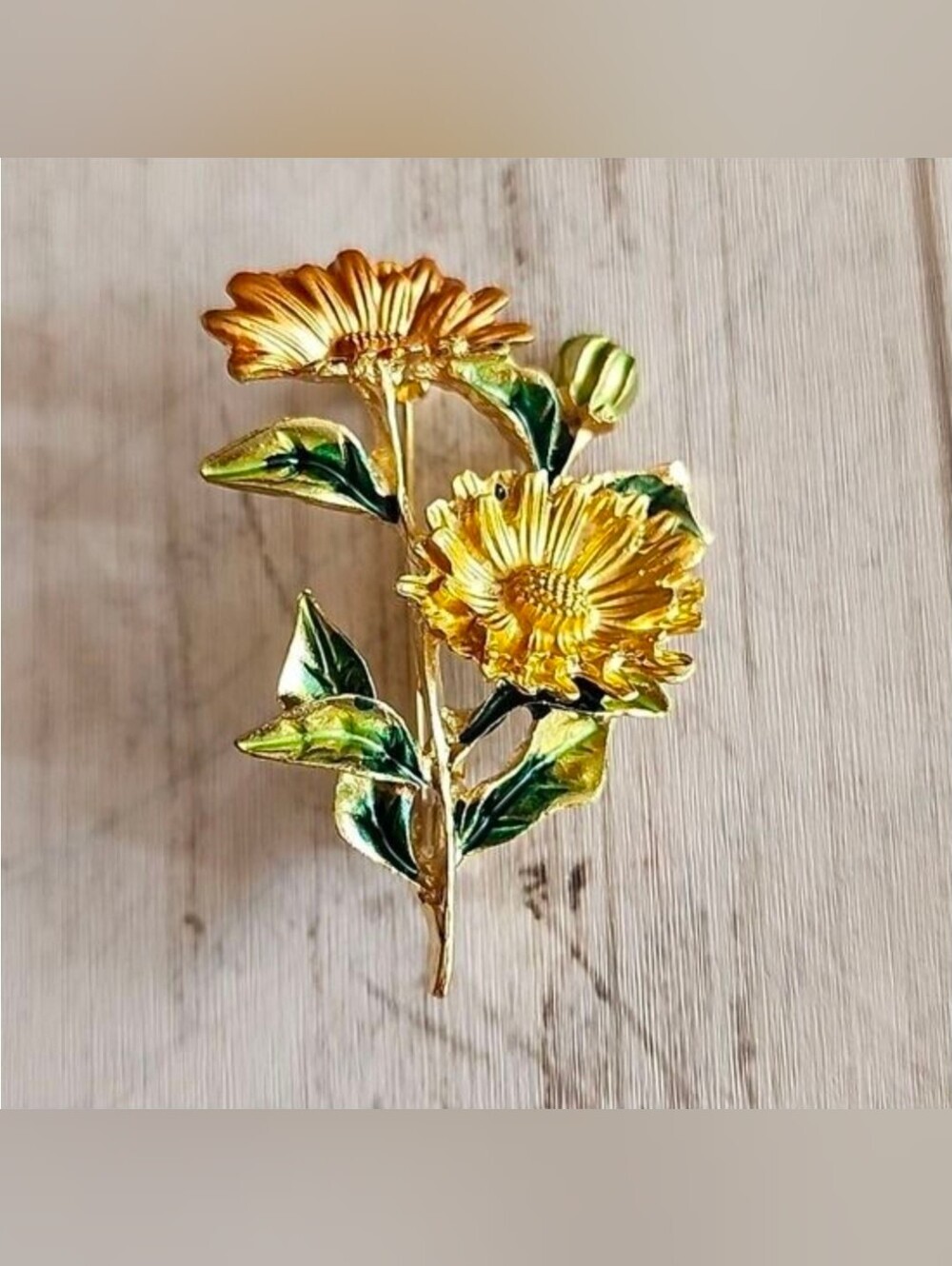 Brooch Blooming Flower Brooch Colorful Enamel BRR